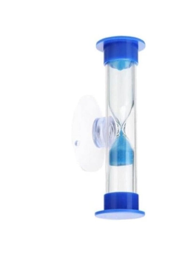 Zhuluck 2 Minute Sand Timer for, Toothbrush Timer for 2mins / 3mins Sand Clock Timer Plastic Suction Cup Hourglass Sandglass Desktop Ornament Party Favors（Blue ） - Image 1
